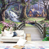 Fantasy Wonderland 3D Stereoscopic Европейский ТВ Обои для рабочего стола Спальня Гостиная Пользовательские Большие обои Пейзаж Mural пользовательские обои для фото большие обои для тв тв обои для рабочего стола нетканые обои 3d стереофоническая спальня