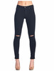 Summer Women Stretch Slim Pencil Pants Full Length Sexy Ripped Hole Skinny High Waist Trousers Plus Size Pantalon Femme padaungy zipper jeans women plus size patchwork jeggings high waist jean femme autumn winter pantalones ladies slim fit jegging