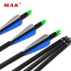 6 шт. 30 дюймов Spine 340 Dia 7.5mm Pure Carbon Arrow Shaft со съемным наконечником для Recurve Compound Bow Hunting Shooting taken down archery recurve bow case bag