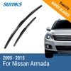 SUMKS Wiper Blades for Nissan Armada 24&22 Fit Hook Arms 2005 2006 2007 2008 2009 2010 2011 2012 2013 2014 2015 sumks wiper blades for nissan xterra 24