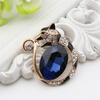Luxuriant Leopard Brooch Pin Women Blue Crystal Animal Broches Броши Бренд стиля Laple Hijab Эмаль Pin Bride Corsage Jewelry 1 5cm wide luxuriant flowers