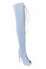 Новое прибытие 2017 Blue Denim Women Boots Peep Toe High Heel Over The Knee Boots Sexy Lace Up Thigh High Boots Zipper Long chaco women s uma lace up boots