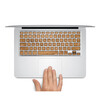 geekid @ MacBook Pro MacBook Air клавиатура клавиатуры пропуск сетчатки древесины наклейки ключи в американском стиле, кожа мак воздух клавиатура стикер клавиатура