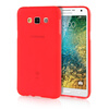 MOONCASE Transparent Soft Flexible Silicone Gel TPU Skin Shell Back ЧЕХОЛ ДЛЯ Samsung Galaxy E7 Red embossed tpu gel shell for ipod touch 5 6 girl in red dress