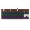 Rapo V500S Alloy Edition Colorful Backlight Game Механическая клавиатура с подсветкой Клавиатура Игровая клавиатура Компьютерная клавиатура Ноутбук Клавиатура Black Green Axis клавиатура