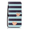 Blue Stripes Дизайн PU кожа флип Обложка Кошелек для карты памяти чехол для Apple iPhone 7 карты памяти