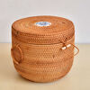 Ручной Rattan Woven Пуэр чай торт Коробка для хранения канистр Кухни Контейнер для пяти 357g Pu'er тортов для кухни