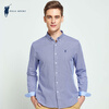 POLO SPORT рубашка плед с длинным рукавом Slim fashion wave мужская нижняя 71LA15506 синий L