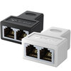 Shanze (SAMZHE) 303BK сети тройник головка удлинители кабель RJ45 сетевого адаптера интерфейса разветвители один пункт два одного заряда черной голова 8P8C Unicom разветвители прикуривателя