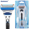 Giulietta Razor Blade Holder Tool Post a High Quality Face Care Shaving Razor Blade For Men F5 Blades GF1806 kemei usb men close shaver rechargeable reciprocating blade electric razor shaving face care cleaning beard removal tool travel