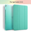 Keymao Case for iPad mini 1 2 3, Tri-fold smart case Ultra Slim PU Leather Transparent Back Case for iPad mini cover case new for apple ipad 2 3 4 ipad2 ipad3 case table smart cover slim magnetic pu leather stand cases