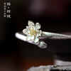 Luo Linglong s925 sterling silver bracelet gold-plated lotus bracelet opening fresh temperament jewelry birthday gift leaf opening bracelet