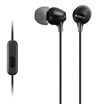Sony MDR-EX15AP in-ear smartphone phone headset compatible with a variety of smart phones black