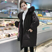 Winter 2018 womens new thickened large fur collar long&loose down jacket coat down jacket down coat down filled garment