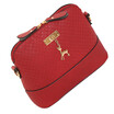 Fashion Women Plaid Pattern Small Deer Pendant Shell Shoulder Handbag