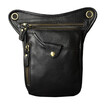 Men Crazy HorseOil Wax Leather Drop Leg Bag Vintage Motorcycle Travel Cowhide Shoulder Waist Belt Bum Fanny Pack