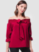 Blusa De Mujer Slash Neck Bow Color Sólido Top De Moda