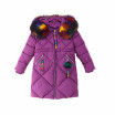 -30 degrees Girls Cotton-padded Outerwear & Coats 2018 Winter Children Warm Clothes fashion multicolour Fur Collar Jacket 3-16 Y