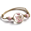 New Glass Ball Bracelet Jewwlry Wholesale Women Romantic Dry Flowers Bracelet & Bangle For Pretty Girls Gift