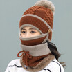 Winter hat ladys woollen cap with fleece&thick knit cap