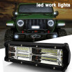 Car Work Light Bar 12V 144W LED Chip Car auxiliary Lamp Bulb 6000K Headlight spotlights Working Lamp headlamp Truck ATV SUV