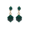 Famosa Marca De Moda Brincos Joyería De Boda Big Blue Earring Crytal Square Stud Pendientes Para Mujeres Nuevo