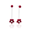 925 sterling silver lovely bead Wool ball long style are very personality&beautiful earrings specially designed for you