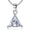 Clear Geometric Cubic Zirconia Fashion Jewelry Pendant Necklaces Women Female Ladies Anniversary Gift Classic J102