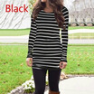 Striped ladys long sleeved jacket