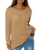 European&American round neck long sleeved sweater