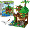 Bloque De Construcción Yudao Tree House Compatible Con Lego Plastic Partícula Pequeña Iluminación Creativa E Inteligencia