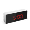 Digital LED Mirror Clock USB & Battery Operated 12H24H °C°F Display Alarm Clock with Snooze Function Adjustable LED Luminance--R