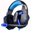 Wired Stereo Gaming Headset Deep Bass Computer Game Headphones Earphone with LED Light Microphone for PC Laptop PS4
