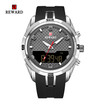 REWARD 63095 Male Quartz Digital Movt Watch Silicone Strap Fashion Wristwatch