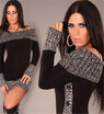 European&American round neck variable sweater slim&thin knitted sweater