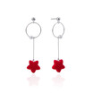 925 sterling silver lovely bead Wool ball long style are very personality&beautiful earrings specially designed for you
