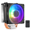 Cooler Master T611P CPU air-cooled radiator supports I9 2066 AM46 heat pipe direct touch 12CM blue light double fan white light top cover