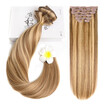 BHF Hair Clip in Hair Extensions Real Human Hair Extensions Clip on for Fine Hair Full Head 120g 20"