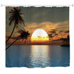 Sunset Glow Polyester Shower Curtain Bathroom Curtain High Definition 3D Printing Water-Proof