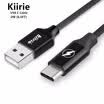 Cable USB tipo C Kiirie 1Pack 2M 66 Cable trenzado de nylon Cargador rápido con conector reversible