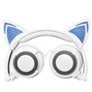 Kids Girls Headphones Cat Ear LED Foldable Stereo Music Gaming Flashing Headsets