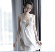 Ladies sexy condole belt lace openwork nightgown water soluble lace gauze high open fork embroidered lace skirt sexy underwear