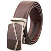 xsby Dress Belts for MenBusiness Ratchet Genuine Leather Belt Automatic Buckle