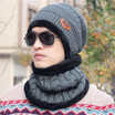 Fashion Women Men Camping Hat Winter Beanie Baggy Warm Wool Fleece Ski Cap Neckerchief Scarves