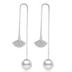 Women Cubic Zirconia Drop Earings Fashion Jewelry Long Ear Line Eardrop Party Accessories WG42