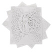 5pcs White Romantic Wedding Party Invitation Cards Delicate Carved Pattern Banquet Decoration