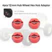 12mm Adaptador Hexagonal de Rueda de Cubo Metálico para 112 Wltoys 12428 12423 FY03 Hopup Parts RC Off-road Car Crawler 4 unids