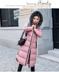 Winter wear womens winter 2018 winter edition a long slim cotton-padded jacket with a hat&warm thick cotton-padded jacket