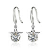 Star Fashion Drop Earrings for Women Girl New Geometric Crystal Round Earring Party Jewelry Gift G37