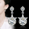 Cubic Zirconia Star Earrings For Women Party Fashion Jewelry Anniversary Gift Classic Casual E136